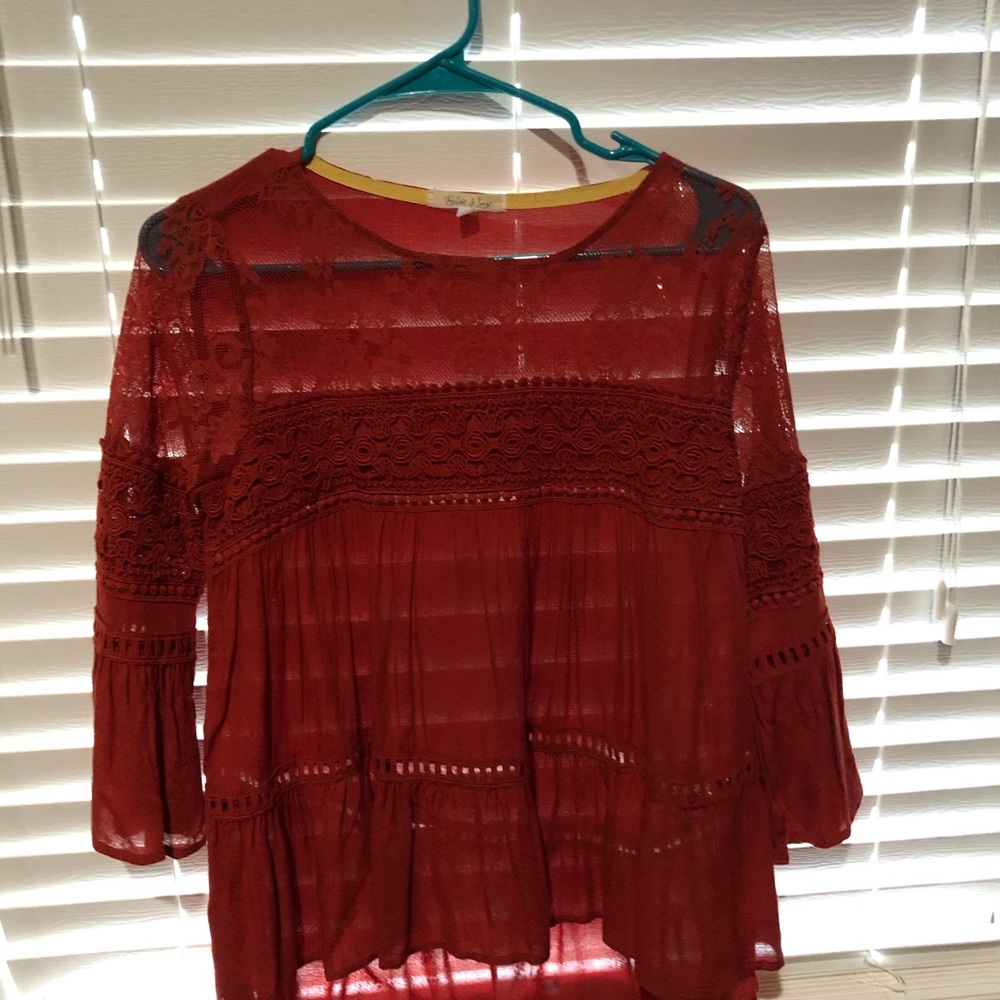 Taylor and sage red top